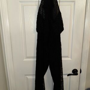 Julian Chang Elegant Black Lace Jumpsuit